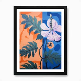 Aconitum 1 Hilma Af Klint Inspired Pastel Flower Painting Art Print