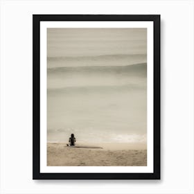 Porthmeor Surfer Art Print