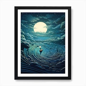 Night In The Ocean Art Print