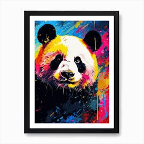 Panda Art In Color Field Painting Style 4 Art Print