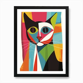 Abstract Cat Art Print