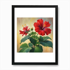 Red Hibiscus Art Print