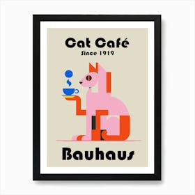 Cat Cafe Since 1919 Bauhaus Art Print