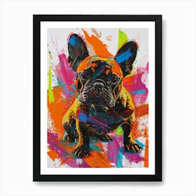 French Bulldog Acrylic Painting 8 Art Print