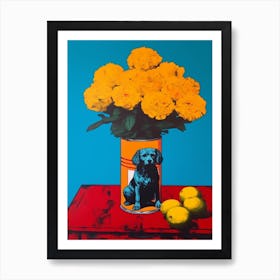 Marigold With A Dog 1 Pop Art  Art Print