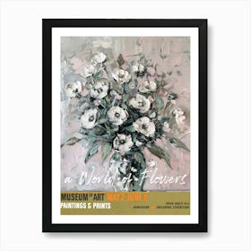 A World Of Flowers, Van Gogh Exhibition Cosmos 3 Art Print