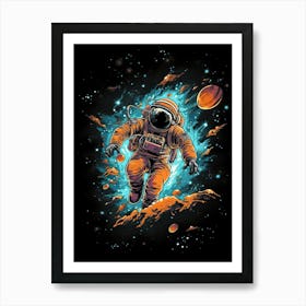 Astronaut In Space 18 Art Print