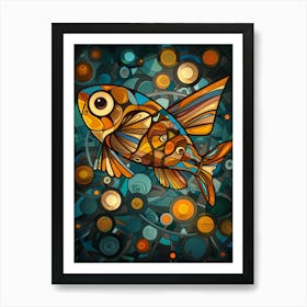 Abstract Fish Illustration Art Print