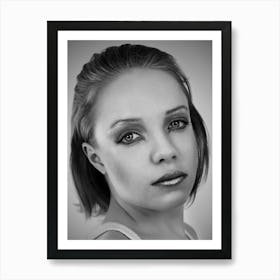 Black And White Portrait 2 Art Print