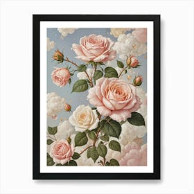 Roses In The Clouds Art Print