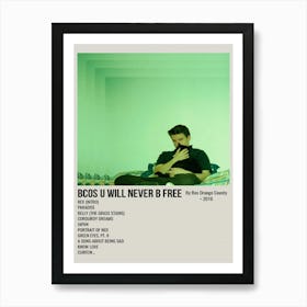 Bcos U Will Never B Free Album Cover Poster For Room Aesthetic Decorative Painting Canvas Art Print