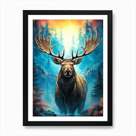 Moose Art Print