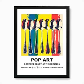 Poster Spoons Pop Art 4 Art Print