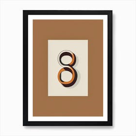 9, Number, Education Retro Minimal Art Print