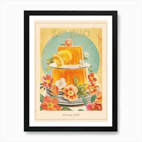 Orange Jelly Retro Collage 5 Poster Art Print