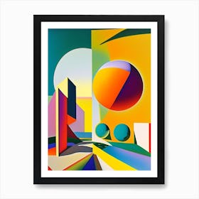 Heliocentric Abstract Modern Pop Space Art Print