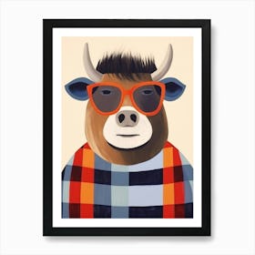 Little Bison 4 Wearing Sunglasses Poster