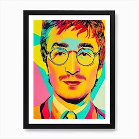 John Lennon Colourful Pop Art Art Print