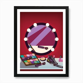 Celebrity Make Up Mirror Art Print