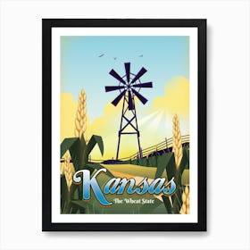 Kansas The Wheat State Art Print