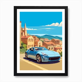 A Nissan Z In The Tuscany Italy Illustration 4 Affiche