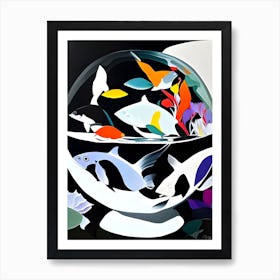 Fish Bowl Sphere Art Print