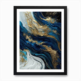 Elegant Marble Abstract Painting 6 Art Print