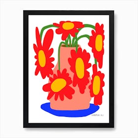 Trapped Flowers Art Print