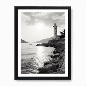 Budva, Montenegro, Black And White Old Photo 2 Art Print