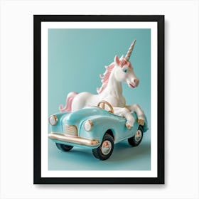 Toy Pastel Unicorn In A Toy Car 1 Poster