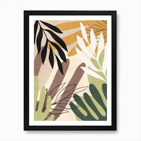 Abstract Leaves Canvas Print Art Print