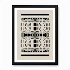 Mud Cloth Folk No 1244 Art Print