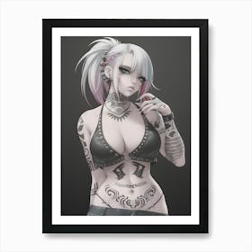 Pretty Punk Girl - Hall-O-Gram Creations 9 Art Print