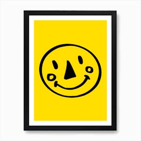 Smiley Face Illustration Art Print