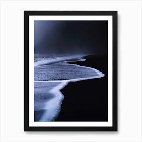 Stormy Night At The Beach Art Print