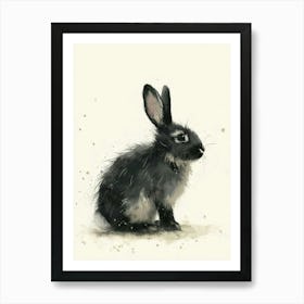 Jersey Wooly Rabbit Nursery Illustration 3 Art Print