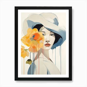 Woman In A Hat Art Print