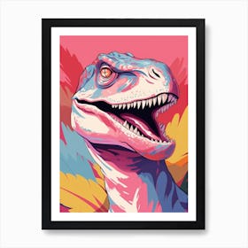 Colourful Dinosaur Sinraptor 3 Art Print