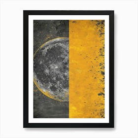 Moon In Yellow And Black Art Print