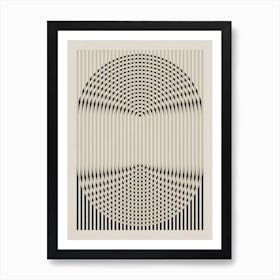 Circular minimal mid-century geometric pattern Art Print