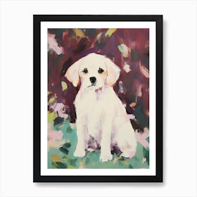 A Shih Tzu Dog Painting, Impressionist 4 Art Print