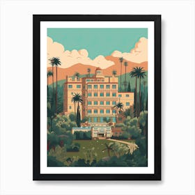 Los Angeles Usa Travel Illustration 3 Art Print