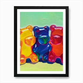 Gummy Bears Green Art Print