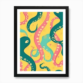 Octopus Pattern 6 Art Print