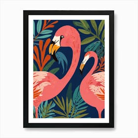 Flamingos Art Print