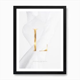 Letter L Gold Art Print