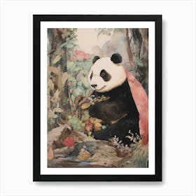 Storybook Animal Watercolour Giant Panda 4 Art Print