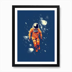 Cosmic Symphony: Astronaut's Dance Art Print