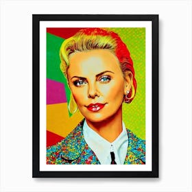 Charlize Theron Colourful Pop Movies Art Movies Art Print