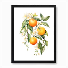 Oranges And Flowers 7 Art Print